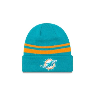 Blue Miami Dolphins Hat - New Era NFL Cuff Knit Beanie USA9743105